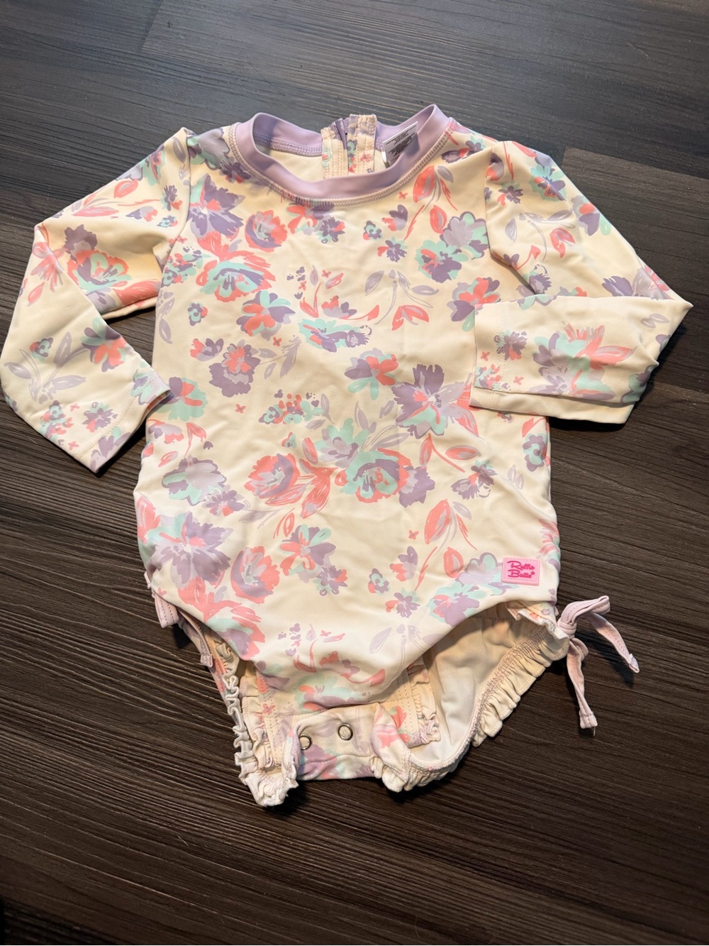 Ruffle Butts long sleeve one piece swim bathing suit toddler girls size 2T